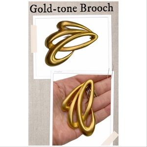 Vintage Brooch Collectible Mate Gold-tone Coiled Brooch